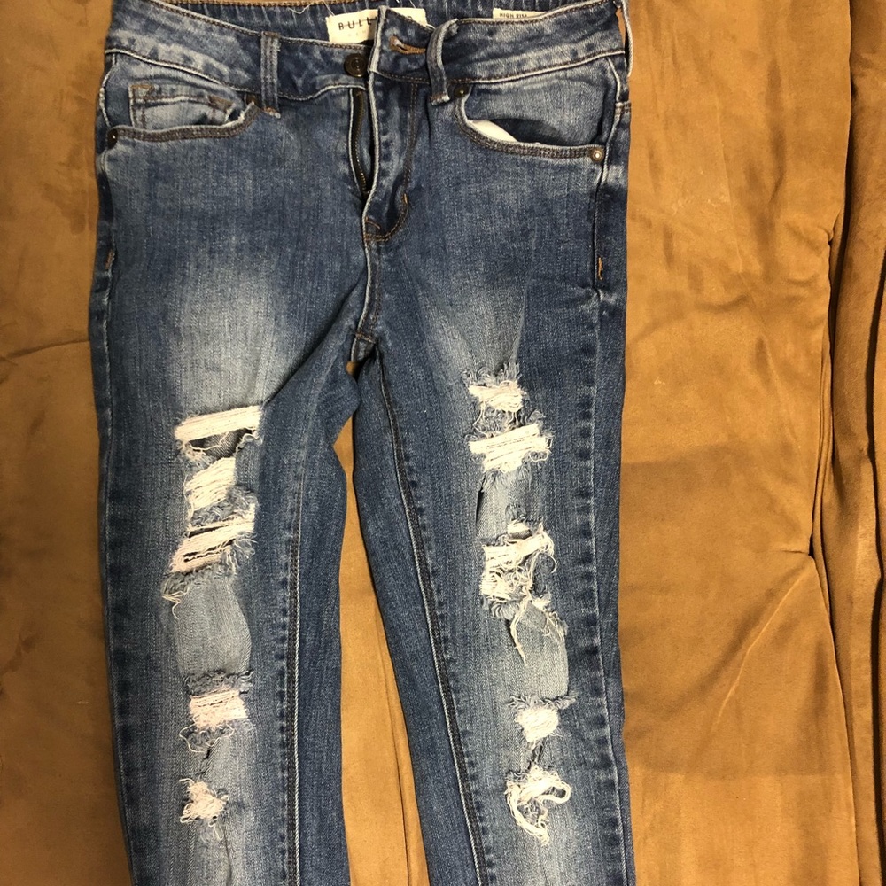 High rise skinny jeans